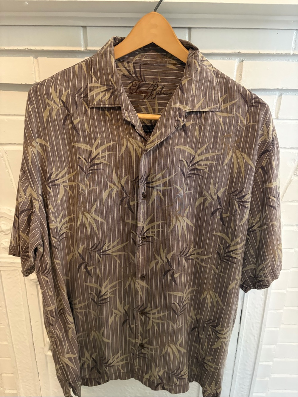 Tommy Bahama Hawaiian Patterned Short-Sleeve Camp Shirt Men XL
